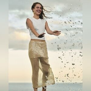 NWT J.crew Collection layered sequin midi skirt